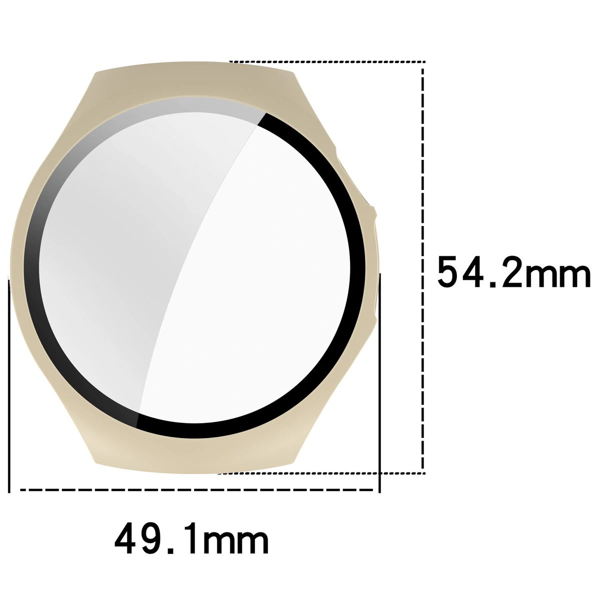 Wymiary etui Bizon Case Watch Adamo do Huawei Watch 5 46 mm